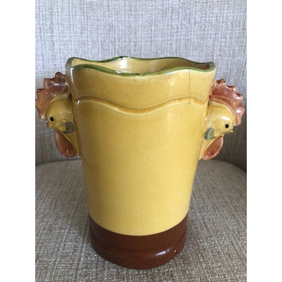 Other - Vietri Botanical Animal Collection Rooster Glazed Terra Cotta Vase